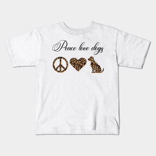 peace love dogs Kids T-Shirt